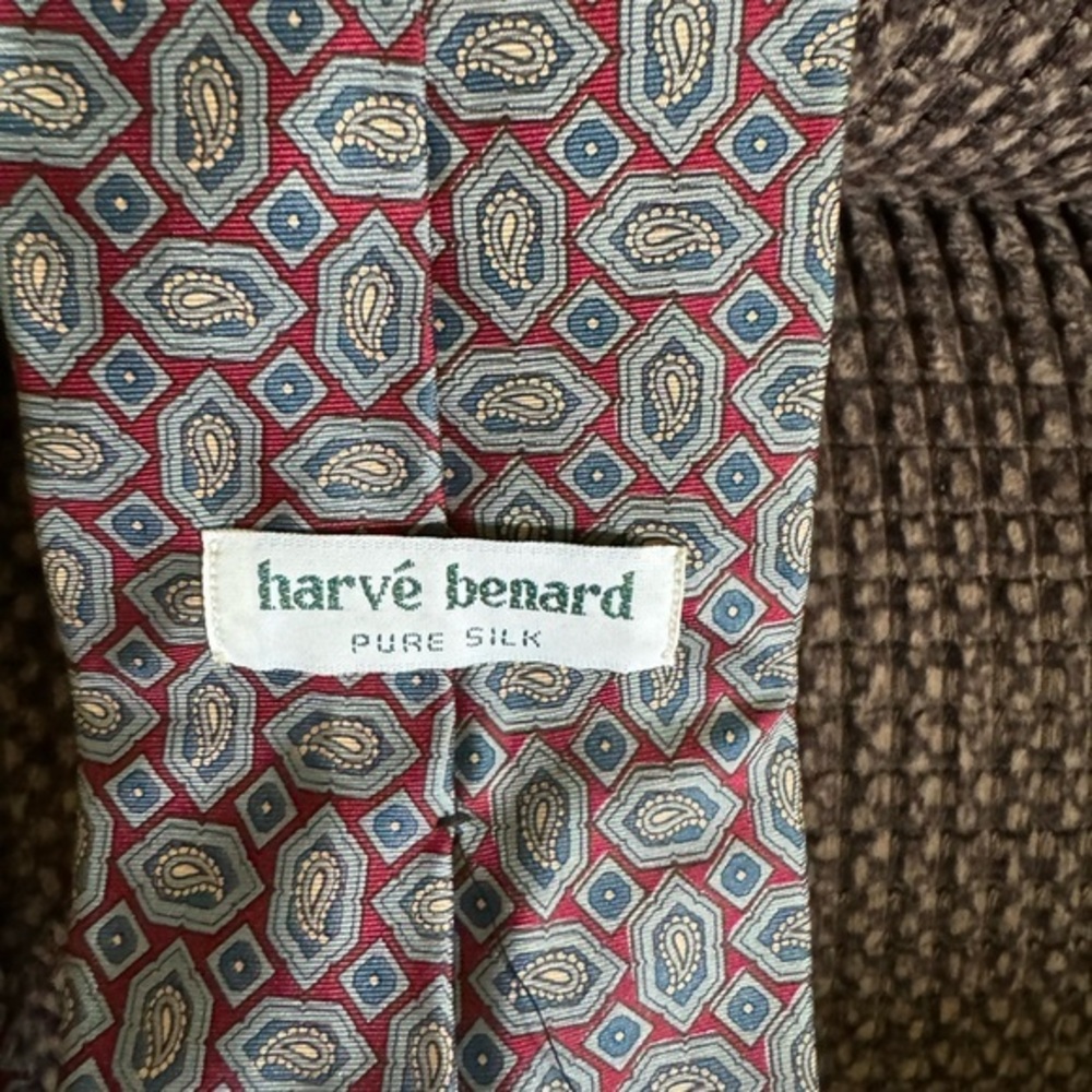 Harve Benard vintage paisley silk‎ Mens Tie